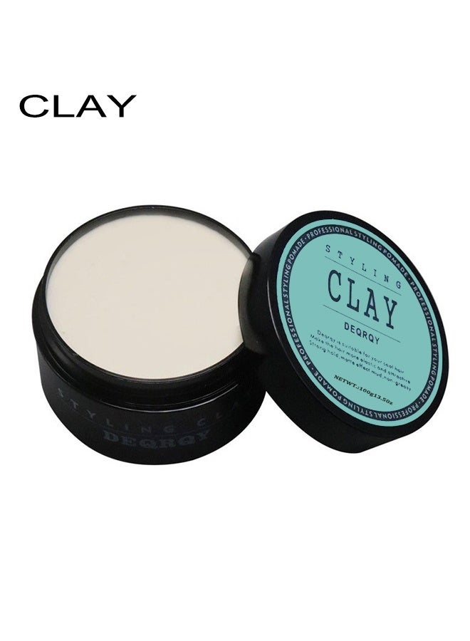 كلاي صلصال تصفيف الشعر - صلصال تصفيف الشعر للرجال، شمع تشكيل الشعر بلمسة نهائية مطفية، تثبيت قوي بدون لمعان 100 مل - Image 1